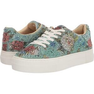 Betsey Johnson Sidny Floral Rhinestone Platform Sneakers Women’s 11 Bling
